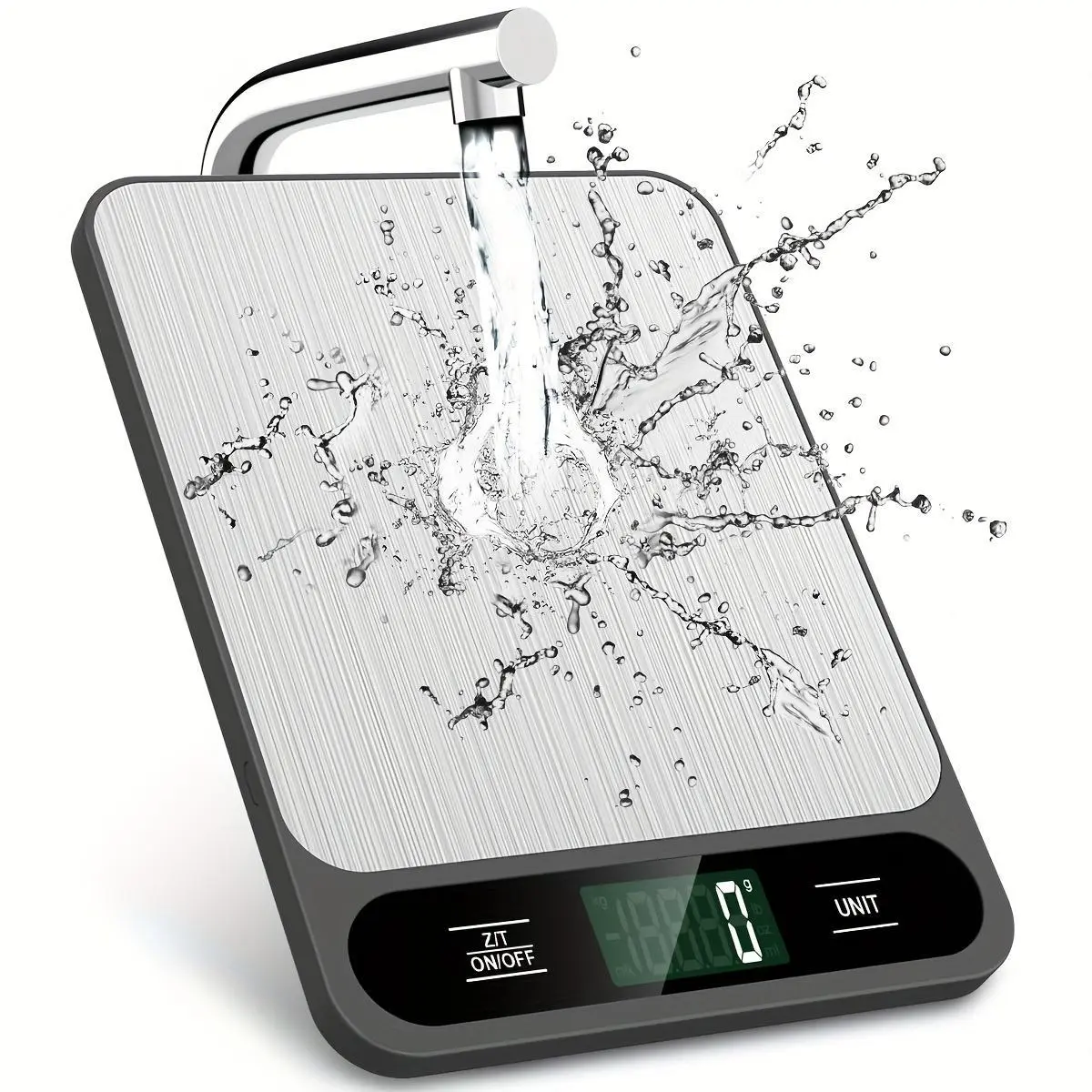 1pc, Food Scale Black, 22lb/10kg Digital Kitchen Scale Grams And Oz For Baking Cooking And Weight Loss, 1g/0.04oz Precise Graduation, Easy Clean Stainless Steel, Kitchen Gadgets, Kitchen Supplies, Kitchen Tools, Kitchen Stuff, Kitchen Accessories, Modern