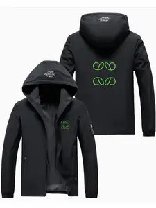 Smooth Skin-Friendly Polyester Fabric Flying Jacket, Ring Buckle Graphic, Casual Fitted Style, Spring & Fall Wear, No Padding