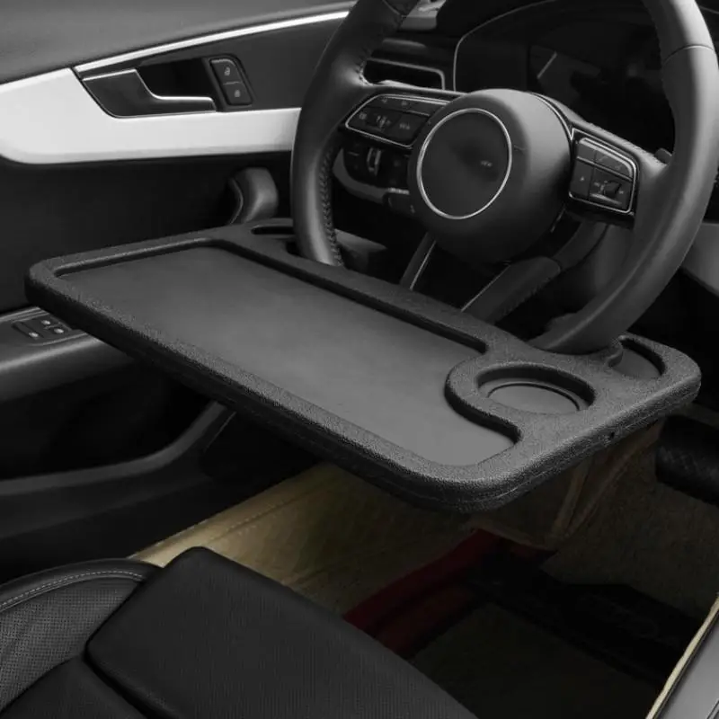 Car Steering Wheel Tray, Multifunctional Car Desk, Convenient and Portable Interior Accessories for Eating Writing and Working with Laptops