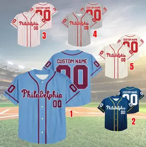 Custom Name & Number Baseball Team Jersey, Jersey For Fan, Baseball Lovers 8425MD38