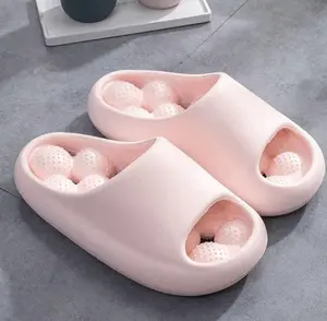 Bubble Slides Cloud Slipper Sandals For Women & Men With Lychee Massage Ball Bathroom Unisex Slippers Quick Dry Comfort Non-Slip Soles