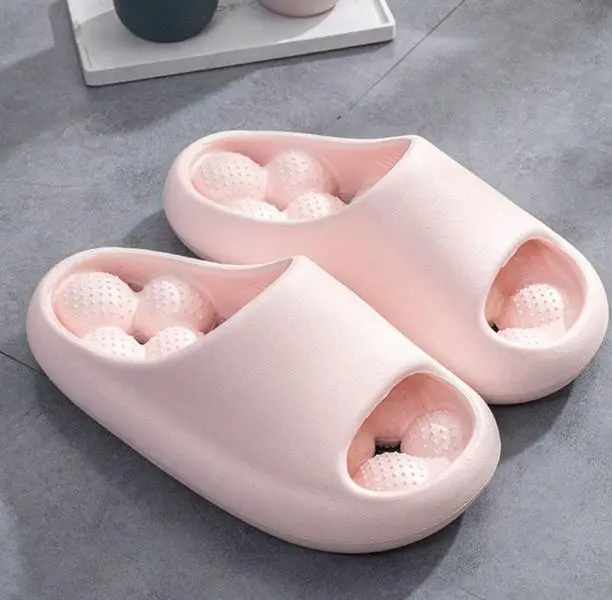 Bubble Slides Cloud Slipper Sandals For Women & Men With Lychee Massage Ball Bathroom Unisex Slippers Quick Dry Comfort Non-Slip Soles