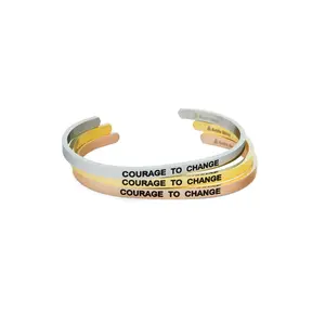 Courage to Change Inspirational Cuff Bracelet