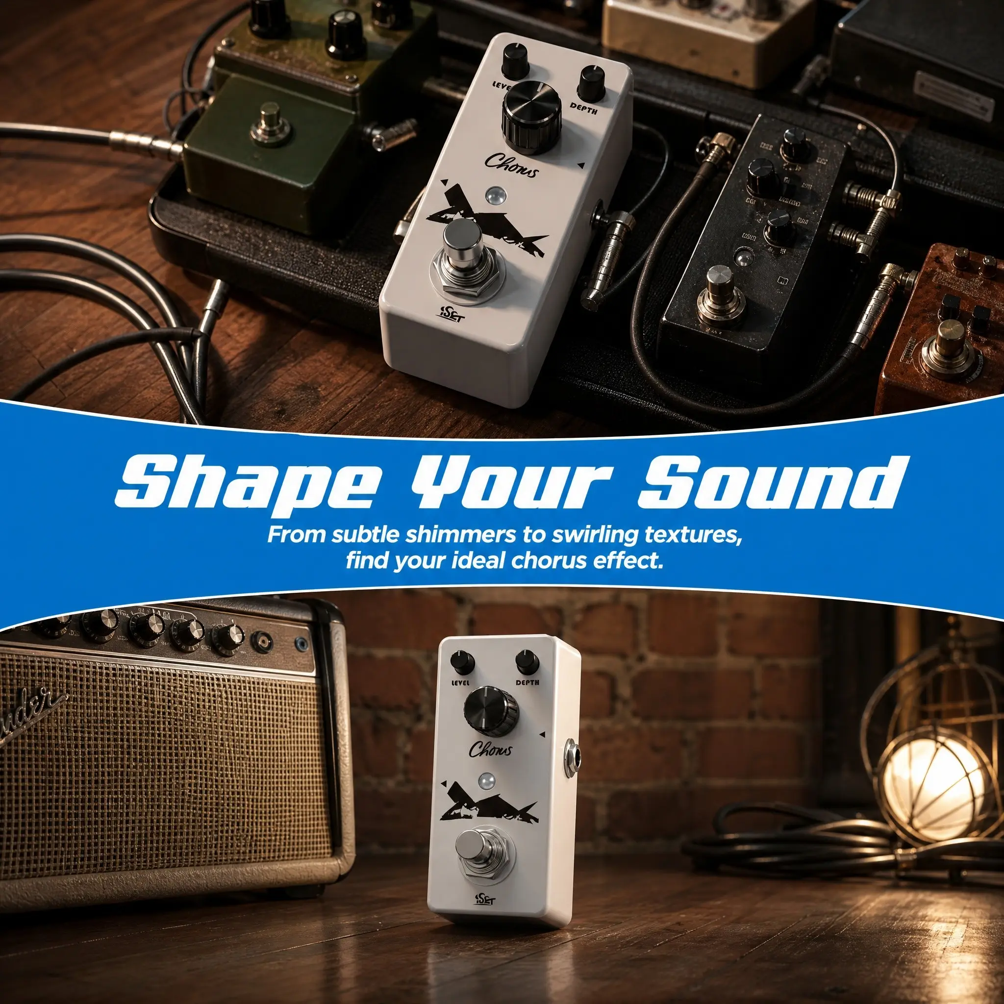 Chorus Effect Pedal for Electric Guitar and Bass, Universal Chorus Effects for Musicians, Enhance Your Sound with Professional Quality, Guitar Pedals