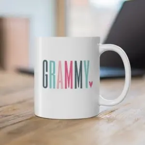 1pc 11oz Ceramic Grammy Mug for Grandma, Pregnancy Announcement Gift, Coffee Mug
