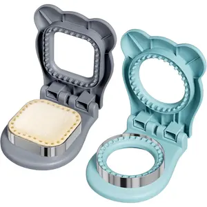 Sandwich and Sealer for Kids Breakfast Sandwich Maker Stainless Bread Decruster Square Circle Cookie for Kids Children Adult Boys Girls