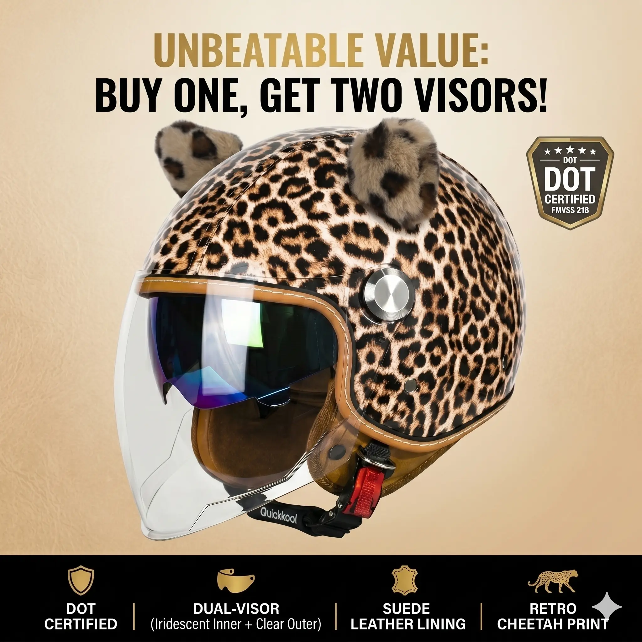 cheetah print motorcycle helmet Rodia Leopard Fabric Half S1 Lifer Certified Skate/Bike Helmet Cheetah Print Leopard Print Helmet