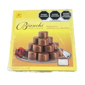 Bianchi Chocolate 50 ct - Dessert Bonbon with Extras: Calories, Grapes & Saturadas - Snack