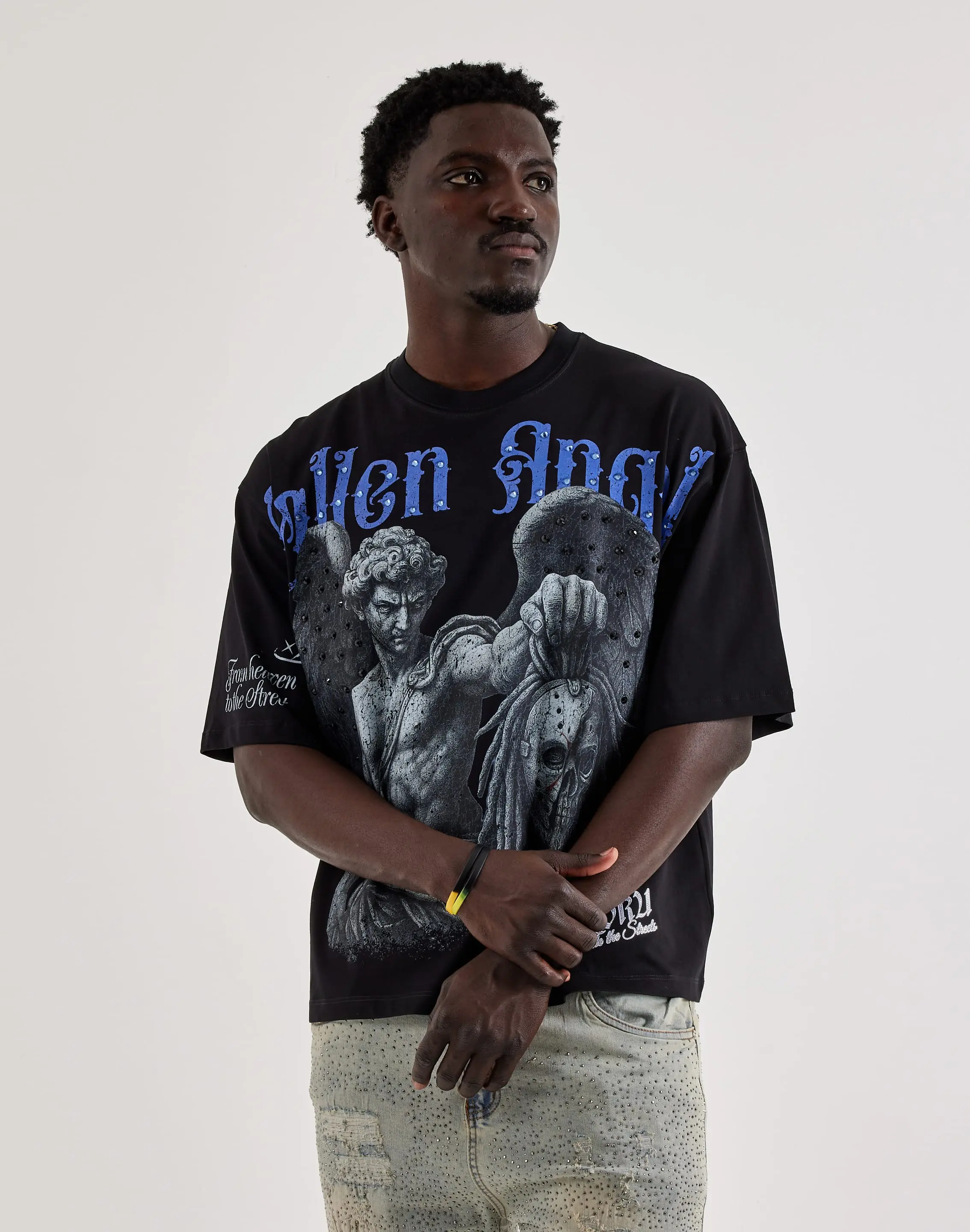 Mens Roku Studio Fallen Angel Cropped Tee