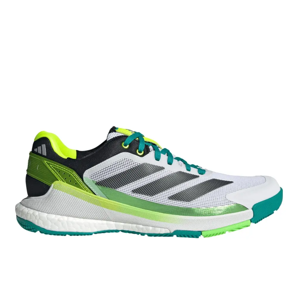 adidas Mens Crazyquick Boost Padel Sneakers Shoes - White adidas Mens Crazyquick Boost Padel Sneakers Shoes - White