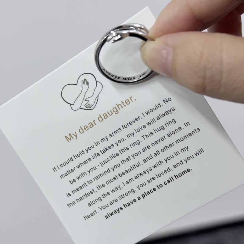 Hug Ring For My Daughter - A Symbol of Love and Protection Hug Ring For My Daughter - A Symbol of Love and Protection