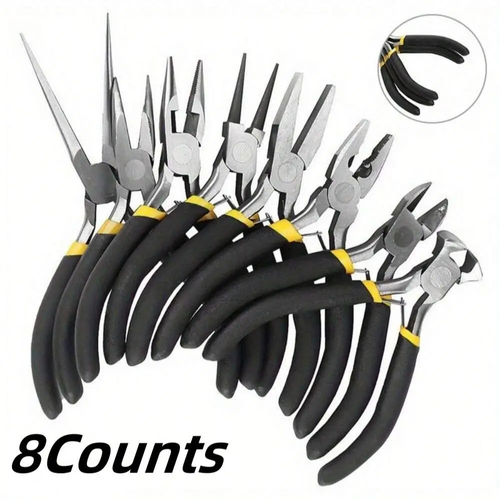 Precision Jewelry Pliers Tool Set, 8 Counts/set Jewelry Pliers Kit, Jewelry Making Tools, Versatile & Portable, for Expert Jewelry Design & Repair Kit