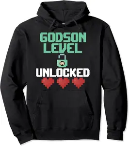 Godson Gifts Level Unlocked New Baby Godfather Godmother Pullover Hoodie - Alexsandr Shop 35B08P4VH6MZ