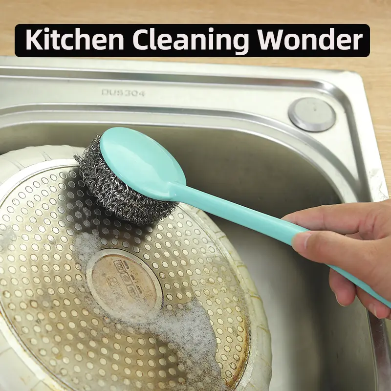 6Pcs Steel Wool Scrubbers - Flexible Scrubber Pads for Cleaning Dishes, Pots, Pans, Grills and Sinks,Kitchen Cleaning Wonder wired ish rags home things