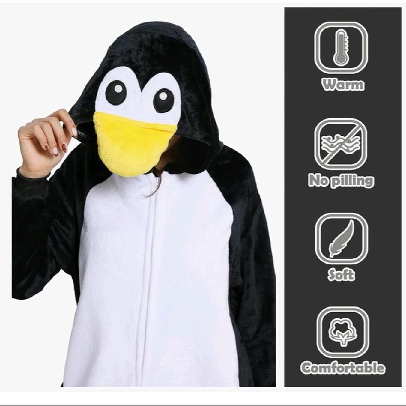 Unisex Adult Animal Onesie Pajamas Men Women Flannel Halloween Cosplay Costume Soft Cozy Sleepwear