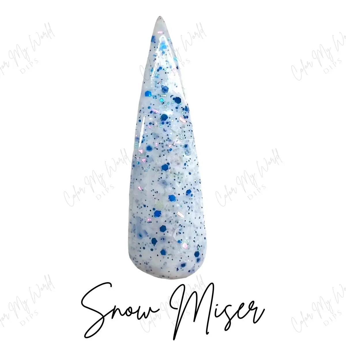 Snow Miser- winter mani, winter nail ideas, diy nails, dip powder, blue Christmas nails