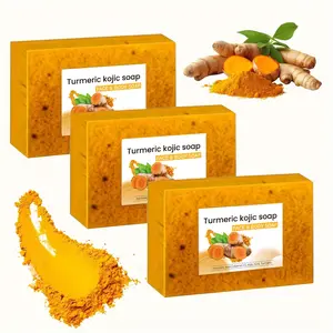 Turmeric Soap, 3 Counts/set Deep Cleansing Skin Soap, Moisturizing Soap for All Skin Types, Body Wash & Cleansers for Women & Men