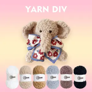 4-Piece Coral Fleece Yarn Set, 100% Polyester, Multi-Color Yarn, Soft DIY Knitting Thread, Knit Textured, Ideal for Blankets, Scarves, Hats, Gloves