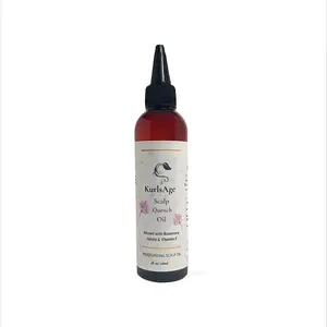 KurlsAge Scalp Quench Oil - Lightweight Sunflower & Rosemary Scalp Oil with Jojoba & Vitamin E for Locs, Braids & Natural Hair, 4fl oz