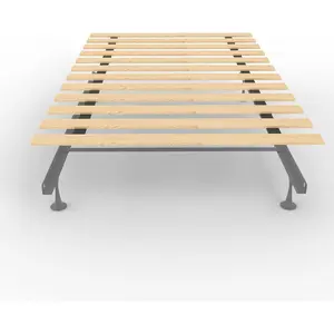 0.68-Inch Horizontal Wooden Bunkie Board Bed Slats, Twin, Beige