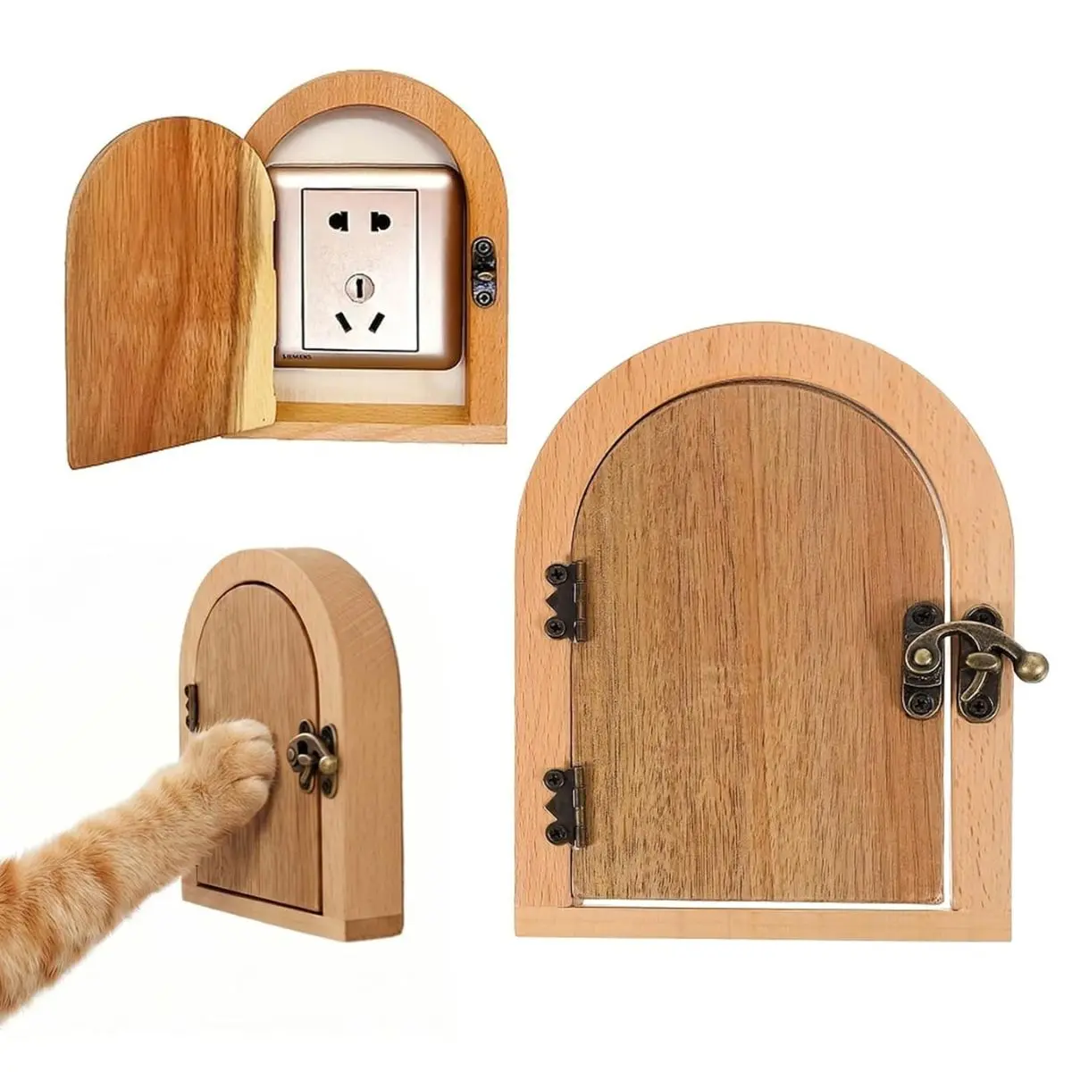 Fairy Door Outlet Cover Plate – Decorative Wooden Wall Cover for Outlets & Switches