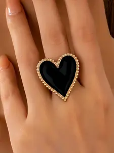 Elegant Heart Design Ring for Women, Vintage Style Simple Fashion Jewelry, Perfect for Daily Wear, Vacations, Parties