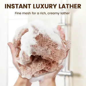 UFORU Authentic African Exfoliating Mesh Sponge, Deep Exfoliation, Breathable Hygienic and Quick-Drying Shower Body Scrubber  #SummerVibes Bath