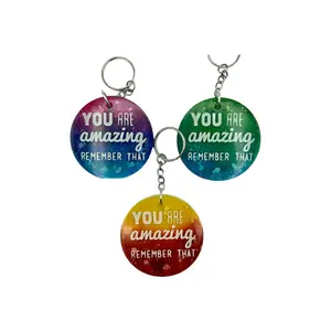 You Are Amazing Quote Resin Keychain