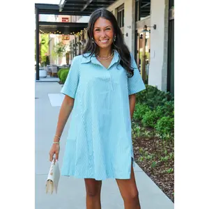 The Mainline Striped A-Line Swing Dress