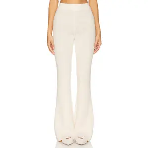 Camila Coelho Nika Rib Pant in Ivory