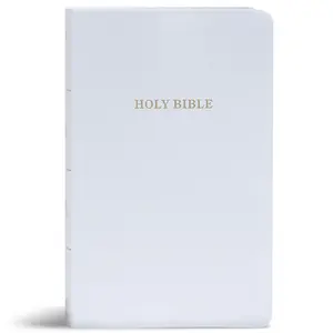 KJV Gift and Award Bible, White Imitation Leather, KJV Holy Bible, Red Letter, Pure Cambridge Text, Presentation Page, Ribbon Marker, Easy-to-Read Bible MCM Type Imitation Leather