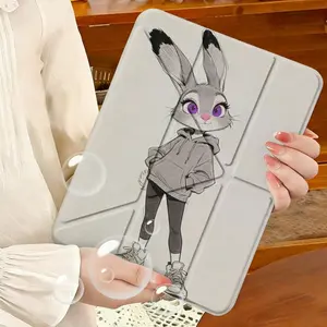 Triple Y-Shape iPad/tablet Case with Pen Holder, Original Design, Cute Rabbit Series, Shock & Scratch Resistant, Foldable for Work/travel/home