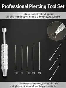 Body Jewelry Changer Kit-Piercing Ball Grabber, Internally Threaded, Push Pin, External Thread Tool
