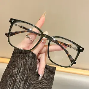 Rectangular oversized blue light reading glasses, computer reading/gaming/mobile phone glasses, anti-glare/UV400/eye fatigue, large frames, the best choice for reading books, mobile phones, office work and gifts, Rectangular Eyeglasses