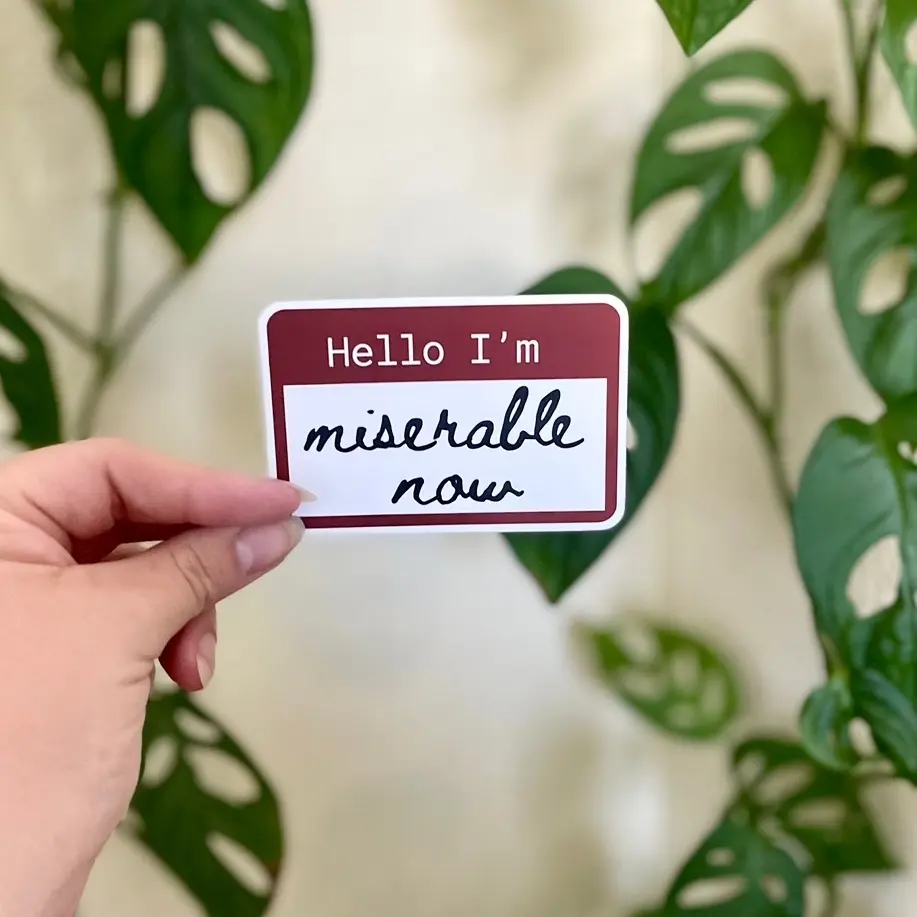 Heyday Press | Heaven Knows I’m Miserable Now | The Smiths | Morrisey | Vintage Nametag Logo | Vinyl Decal Sticker