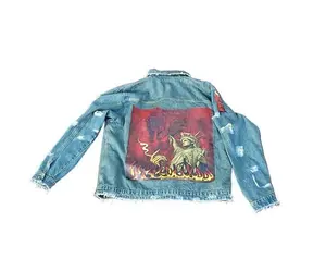 Acid wash denim Jean Jakcet