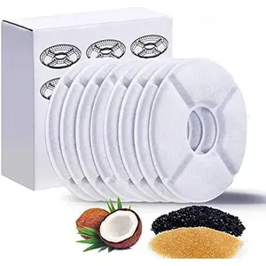 PANDOLA Cat Water Fountain Filter Replacement Set 8-16 Pieces for 81Oz/2.4L Pet Water Dispenser with Activated Carbon Filters, Suitable for Dogs