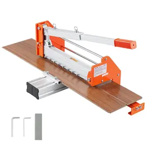 fathersdaygift VEVOR 12 inch Vinyl Floor Cutter, 12mm Thick Laminate Flooring Cutter with Upgraded Labor-Saving Aluminum-Alloy Lever, Telescoping Support Plate, Cuts Certain Engineered Wood, LVT, VCT, SPC, LVP, WPC