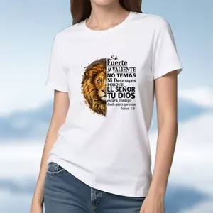 50% Cotton 1:9 Spanish Christian Bible Verse T-Shirt Women's Graphic T‑shirt