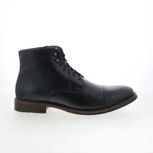 Johnston & Murphy 20-2765 Mens Black Leather Lace Up Casual Dress Boots