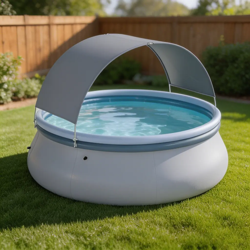 Summerwins Giant Family Inflatable Swimming Pool - 2 Optional Sizes, SPF50+ Sunshade Canopy, Quick Inflate, 475 gal, for Backyard Parties, Kids Outdoor Play Pools for Backyard
