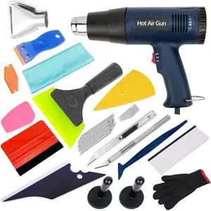 Protection Vinyl Film Tool Kit, Window Tint Tools includes Heat , , Scraper, Utility , Edge Trimming Tool, Glass Wiper