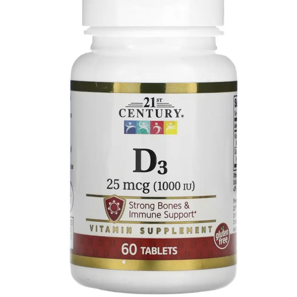 Vitamin D 1000 IU supplement for bones immune system health cognitive performance