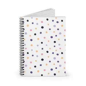 Multi-Colored Polka Dots Spiral Notebook