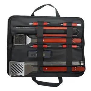 17pc BBQ Stainless Steel Grill Spatula Set Black - Room Essentials