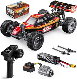 1/12 Brushless RC Cars for Adults,Remote Control Car for Fast Max 42 MPH 4X4 High Speed Racing RC Buggy with 3S 2200 mAh Battery,Fast Off-Road RC Truck, Suitable as Giftfor Beginner-Red