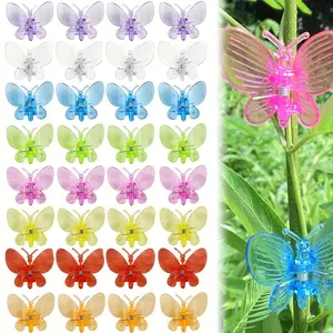 32Pcs Orchid Clips, Plastic Butterfly Plant Clips, Garden Plant Support Clips, Flower Vine Stem Clips for Indoor Garden Plant Decoration