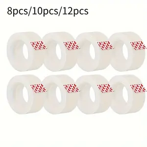 8Rolls/10Rolls/12Rolls Tapes, Matte Finish Invisible Tape, Translucent Tape Great For Correction And Labeling, Compatible With Standard Tape Dispenser, Engineered For Repairing