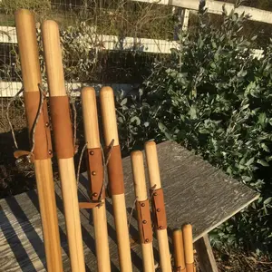 Natural Earth Tones Hardwood Walking Stick — Hiking Staff