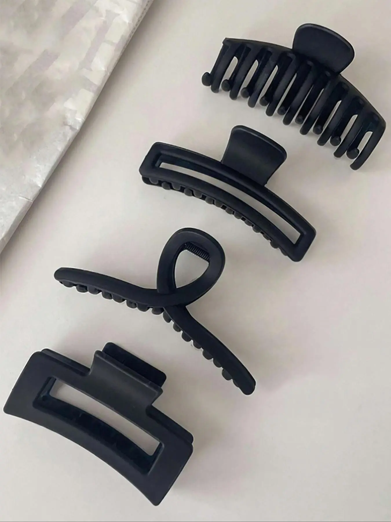 Fashionable Temperament Solid Color Clip in Claw Hair Claws Set, Casual and Versatile Hair Accessories for Women, Minimalist Headwear Suitable for Thick Hair, Claw Clips, Hairclips